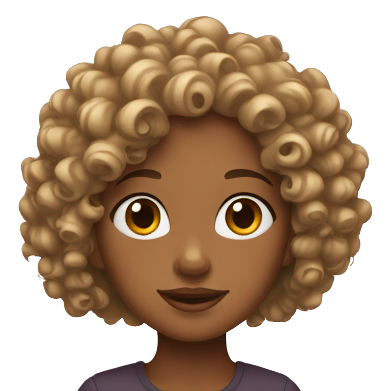 girl with curly hair emoji