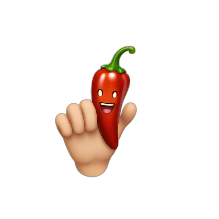 middle finger chilli emoji