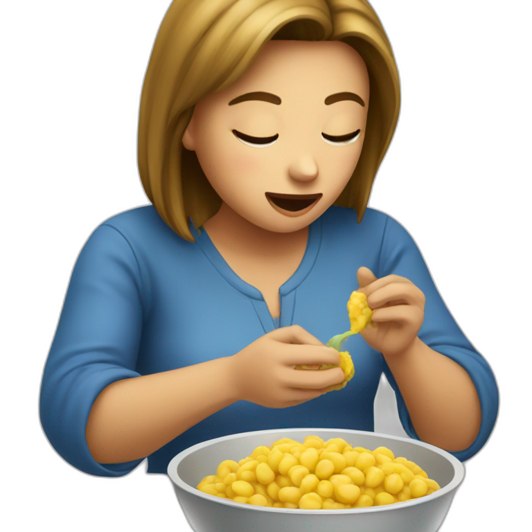 Fille Qui Mange emoji