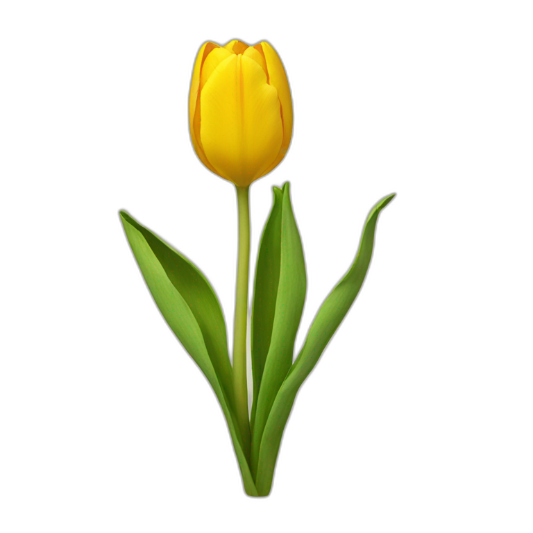 Yellow tulip  flower emoji
