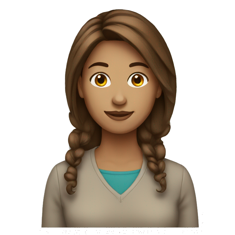 homely woman brown hair emoji