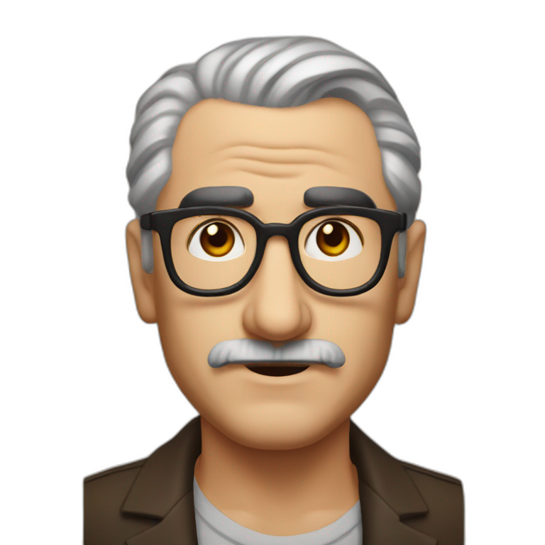 Martin scorsese face with thick eyebrows emoji
