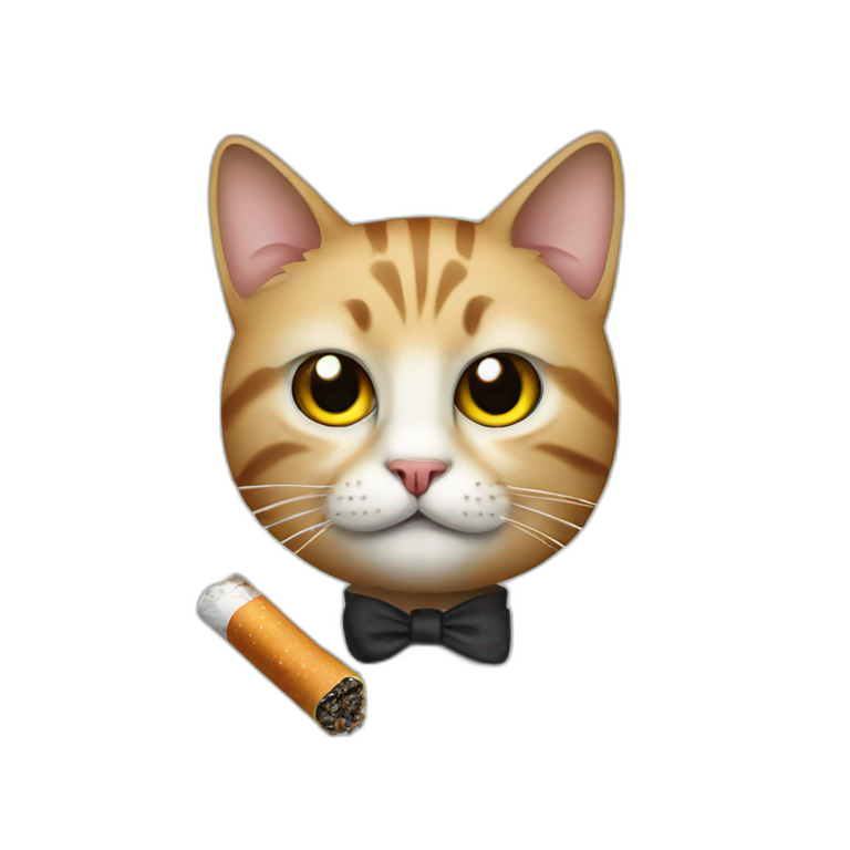 A cat insid no smoking emoji