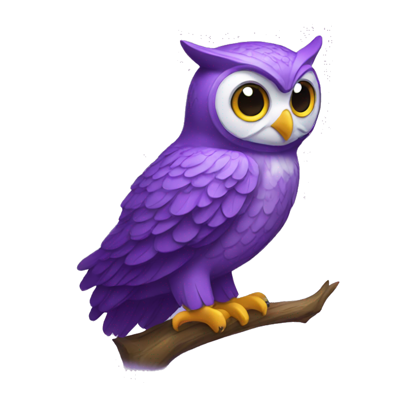 a purple owl emoji