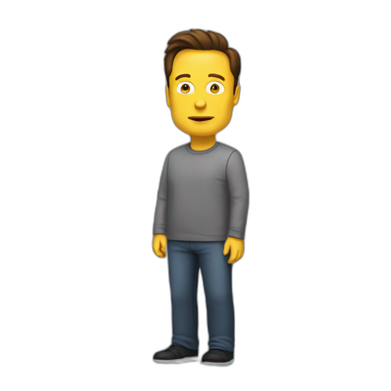 Elon musk in Simpson emoji
