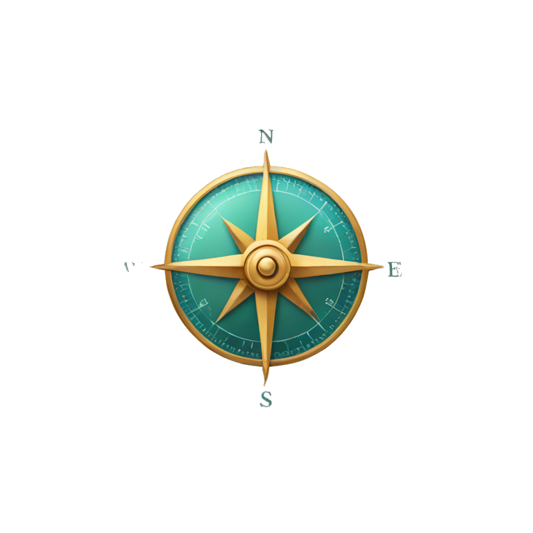compass pointing only north emoji