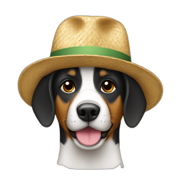 dog wearing and jamican hat emoji