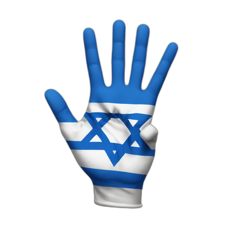 Israel flag and Hand peace sign emoji