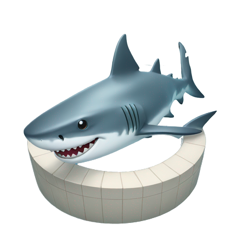 shark in a pool emoji