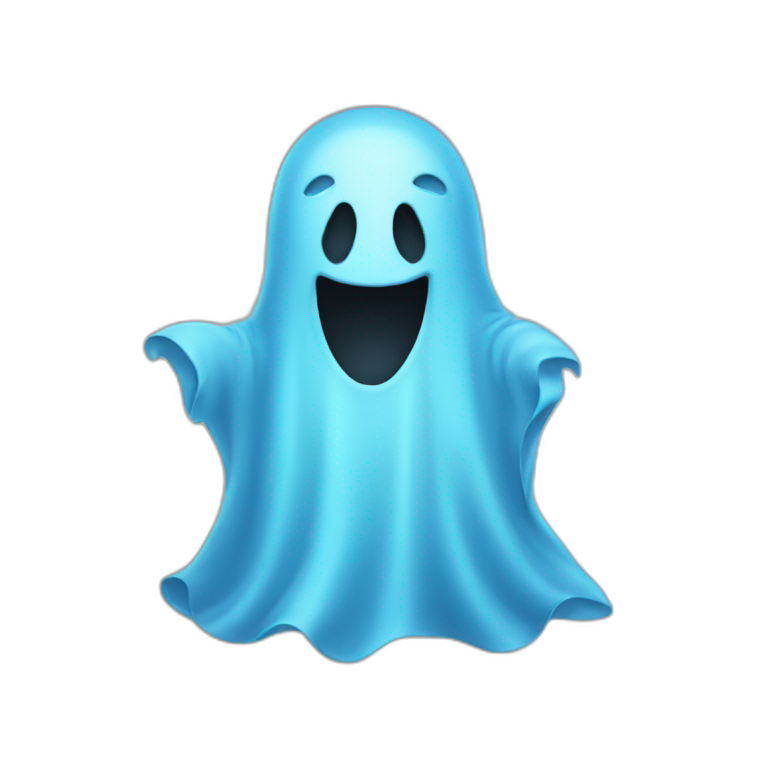 blue halloween ghost emoji