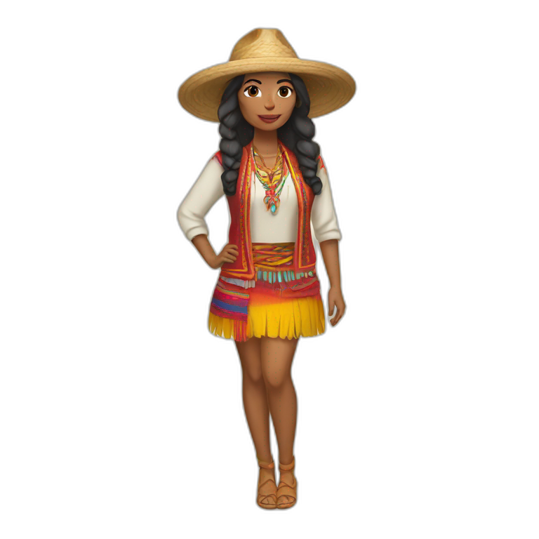 peruvian-style-outfit-woman emoji