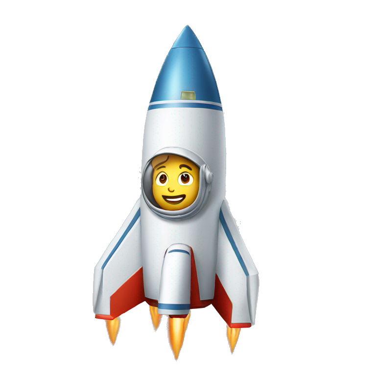 man riding a space rocket emoji