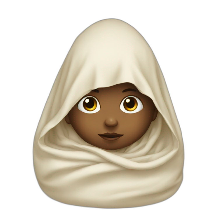 Baby in a shroud emoji