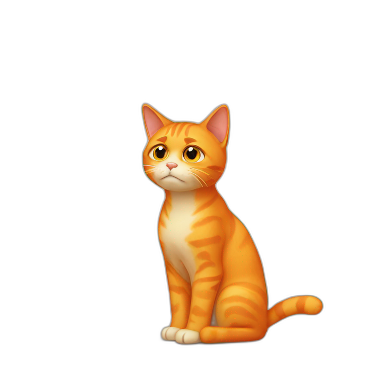 Sad orange cat meme emoji