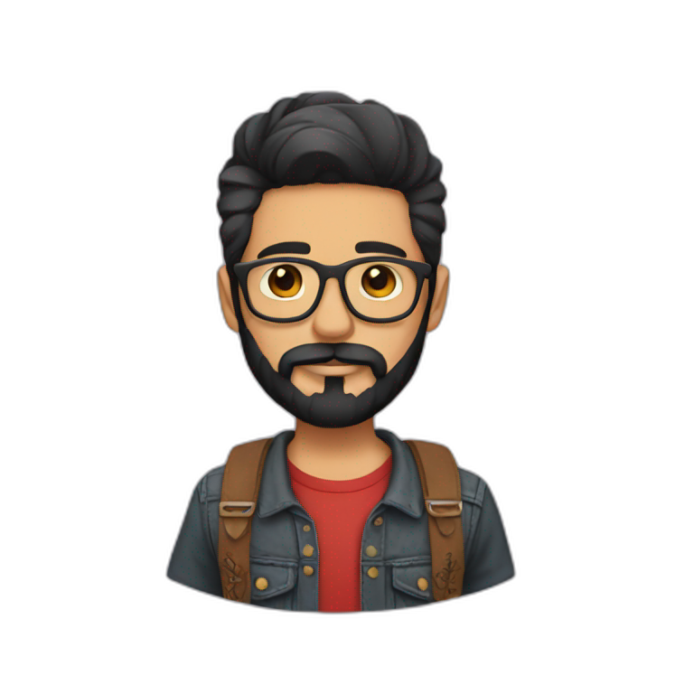 hipster mexican with beard emoji
