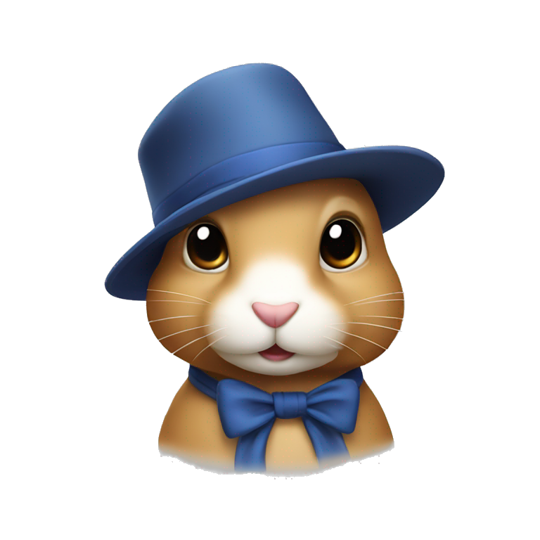 A rabbit with a hat emoji