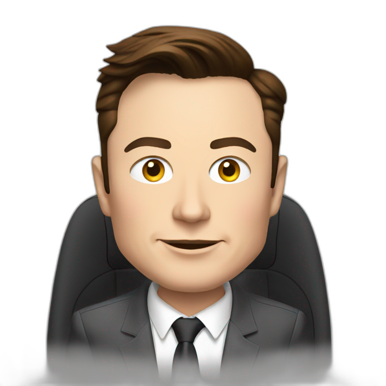 Elon Musk in a Tesla emoji