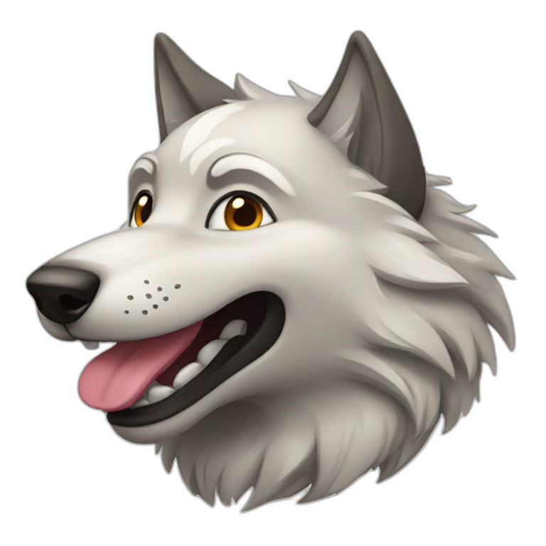Happy Wolf emoji