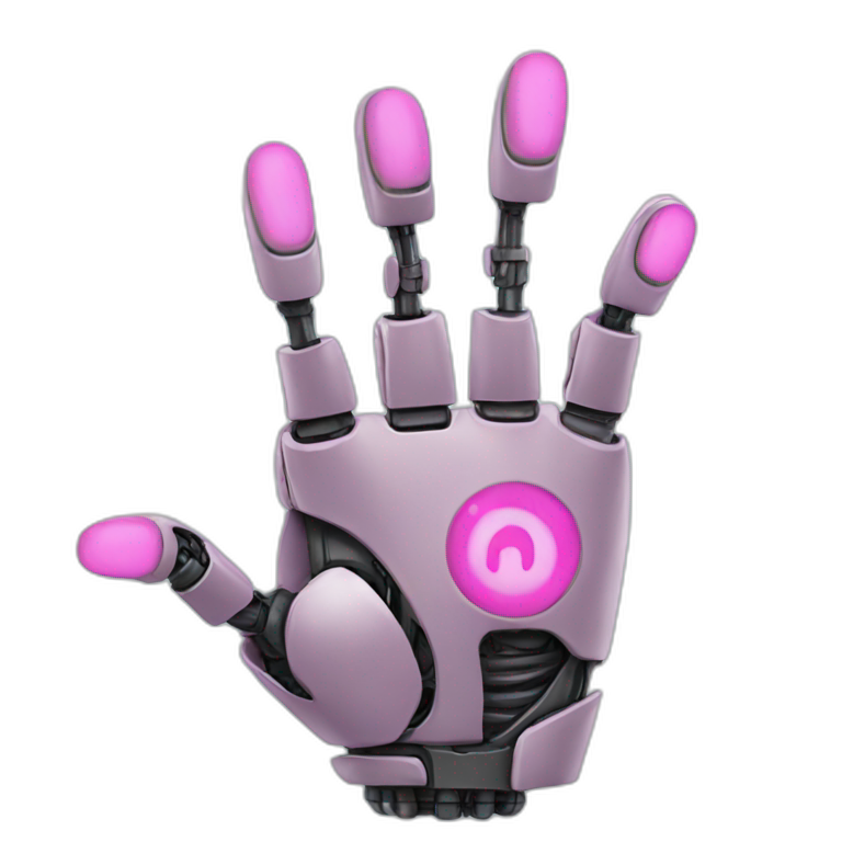 robot hand 3 fingers emoji