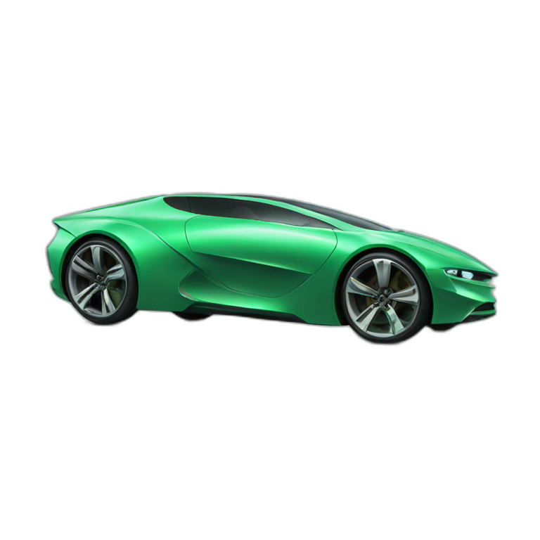 futuristic car green emoji