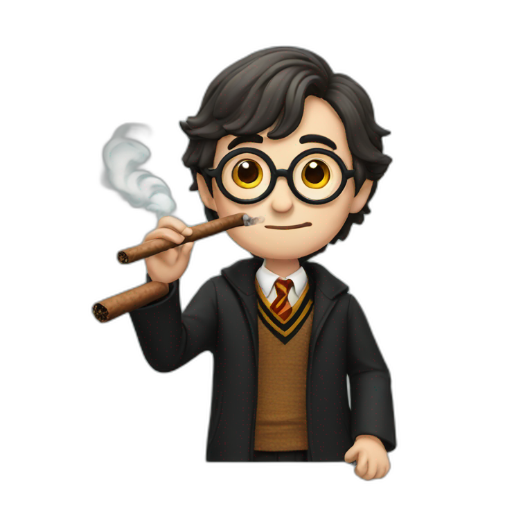 Harry potter smoking a cigar emoji