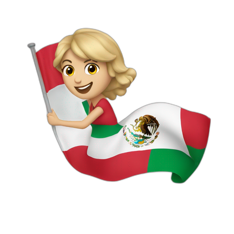 Taylor swift waving Mexican flag emoji