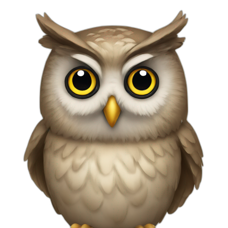 owl logo for English school emoji
