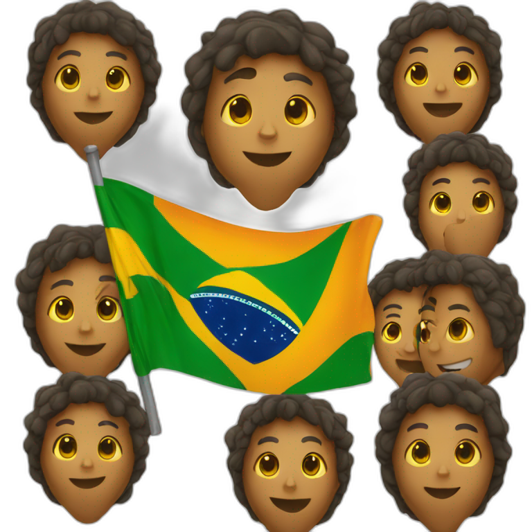 Brazil holding orange flag emoji
