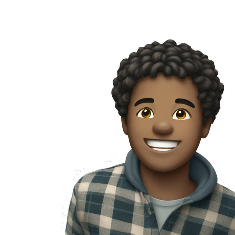 happy boy in plaid emoji