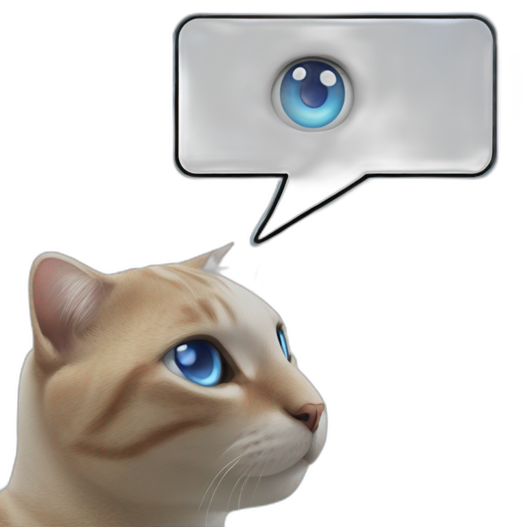 blue-eyed cat on white emoji
