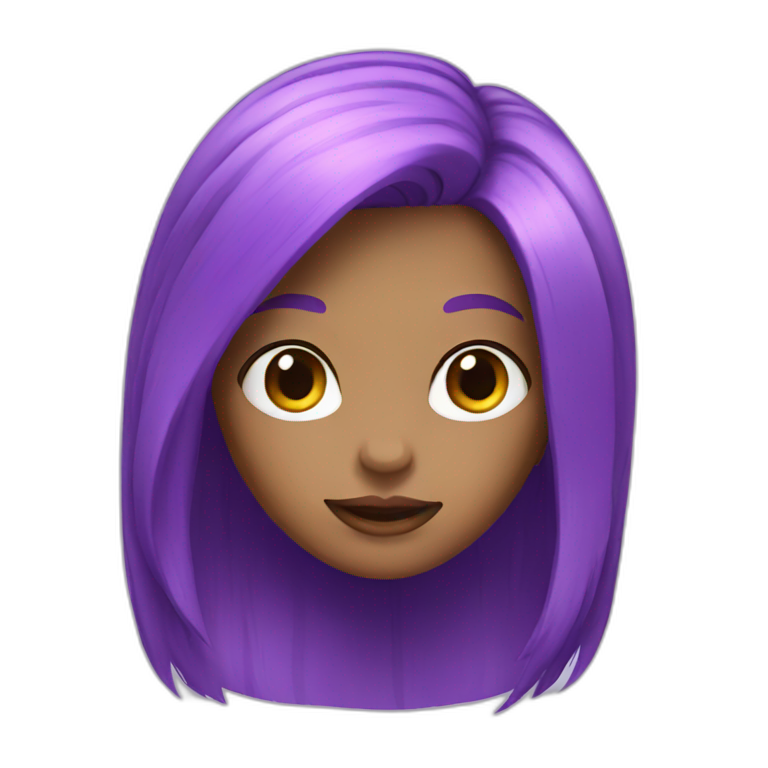 girl purple hair emoji