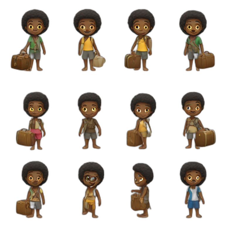 african traveller emoji
