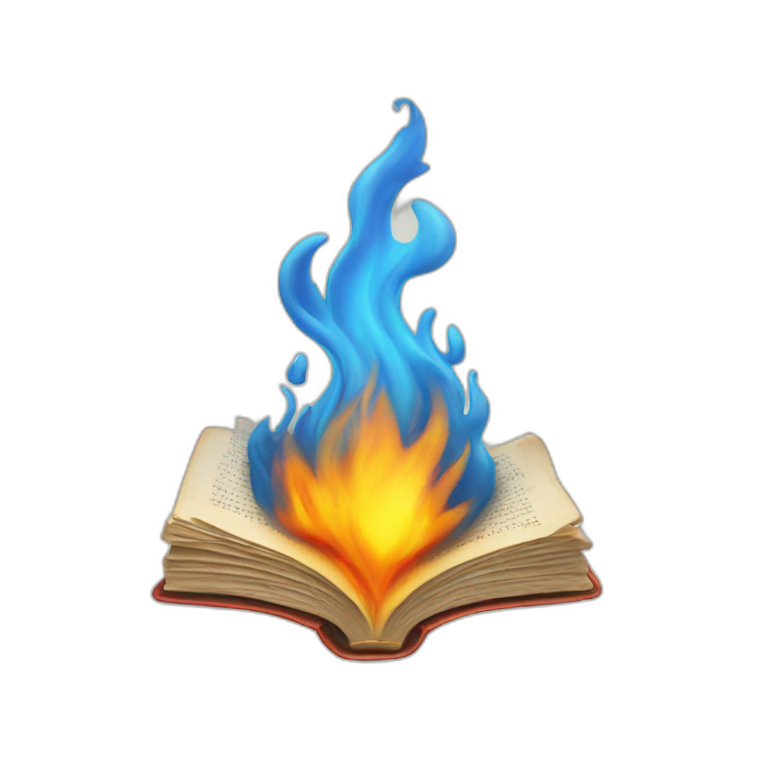 book on fire emoji