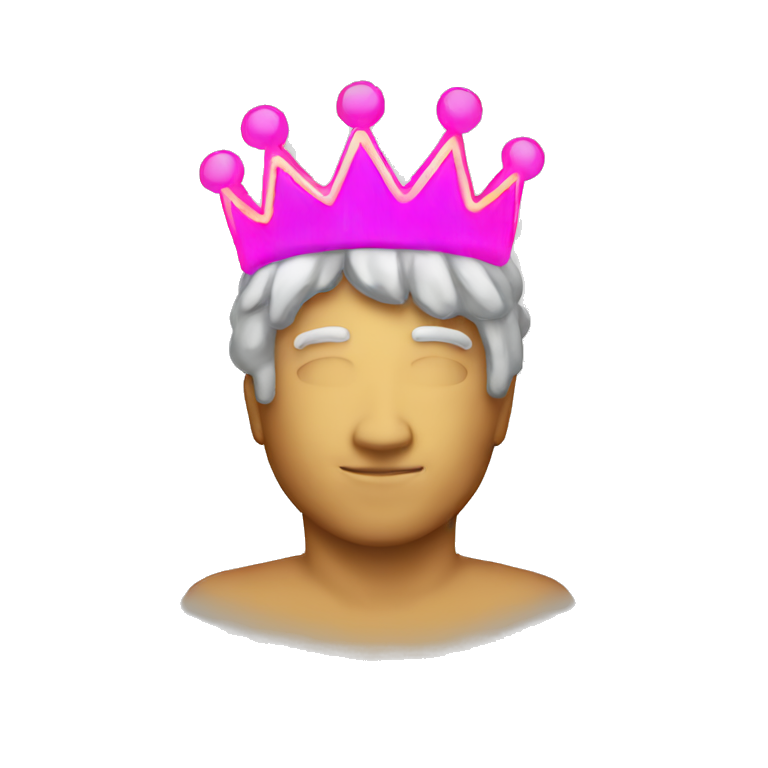 Neon crown that says Founder emoji