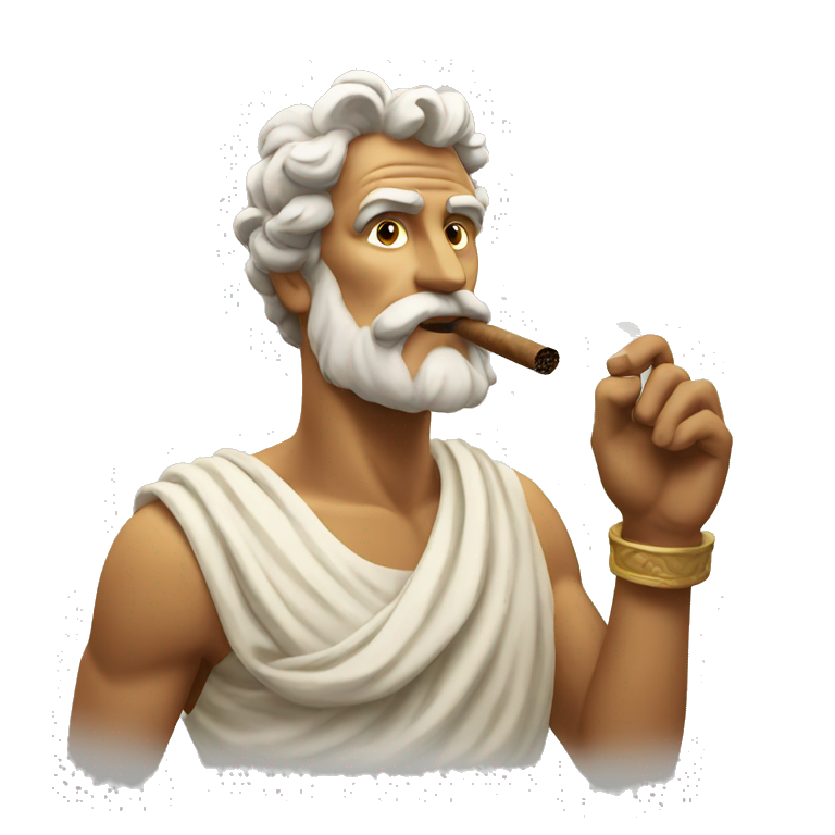 greek god smoking cigar emoji