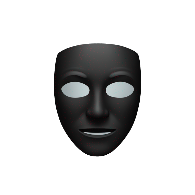 A black anonymous mask  emoji