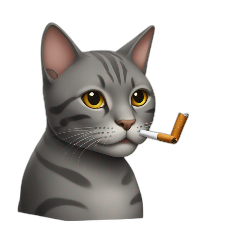 cat smoking emoji