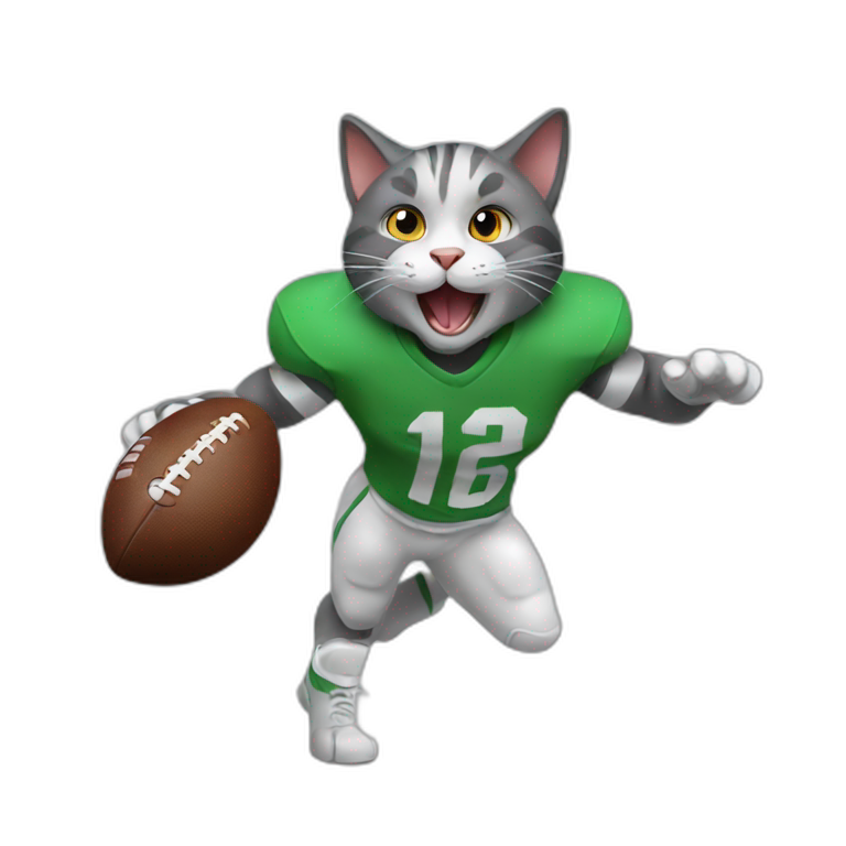 cat playing football emoji
