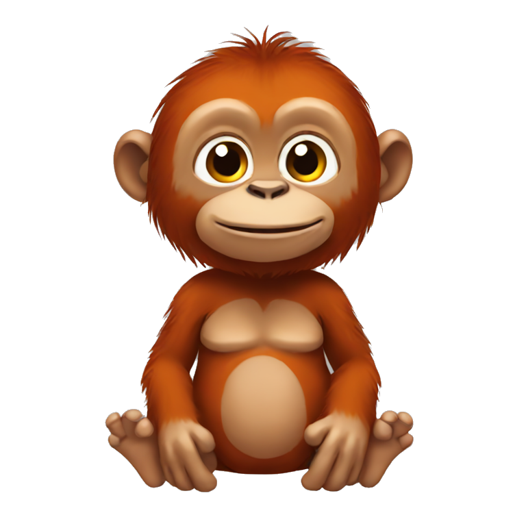 Orangutan Baby full body emoji