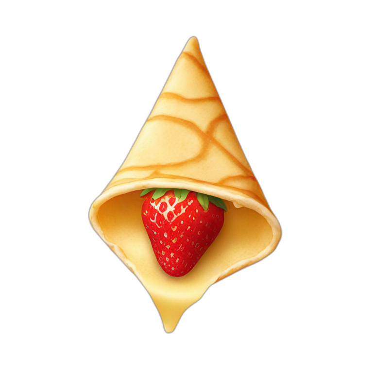 crepe with strawberry emoji