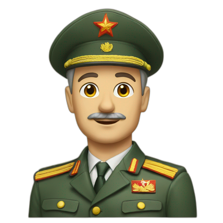 soviet military man on boat emoji