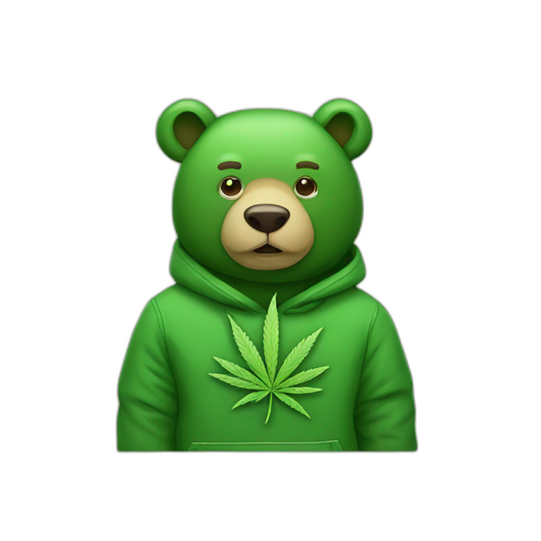 Cannabis bear emoji