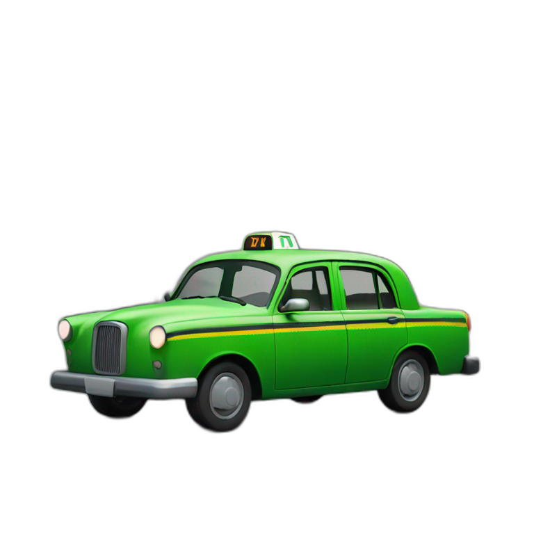 green taxi car emoji