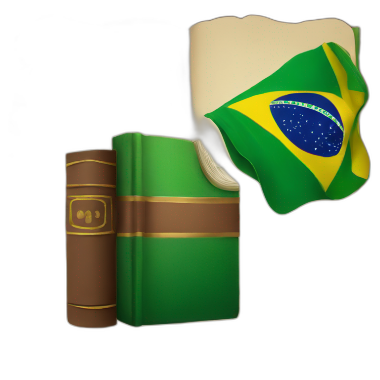 book with a brazilian flag emoji