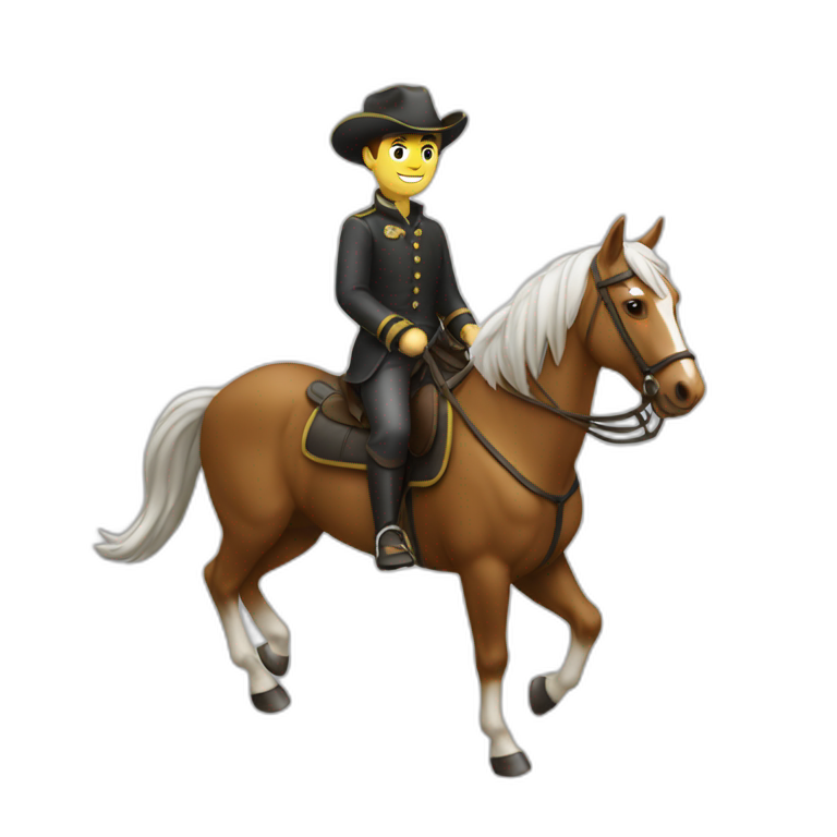 Homme sur cheval emoji