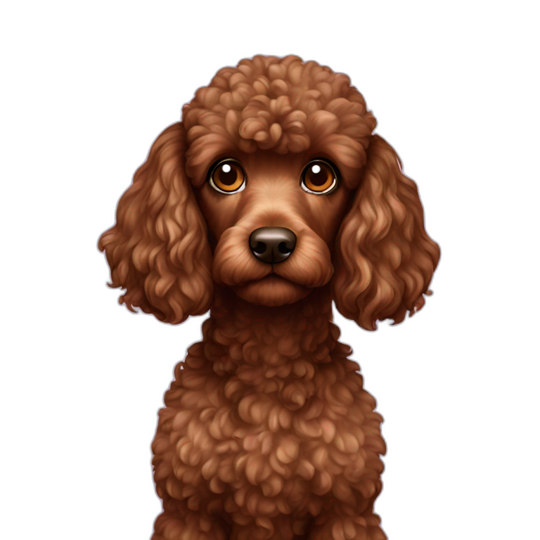 Wet brown poodle emoji