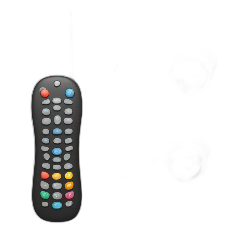 Remote control and eye glasses emoji