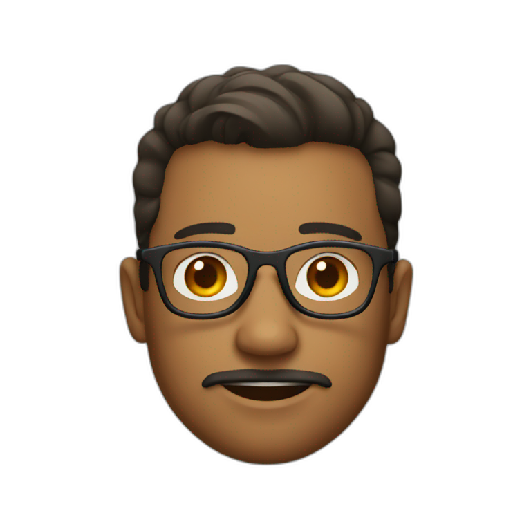 Men avec des lunettes emoji