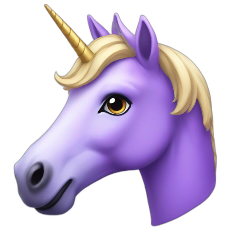 Purple unicorn emoji
