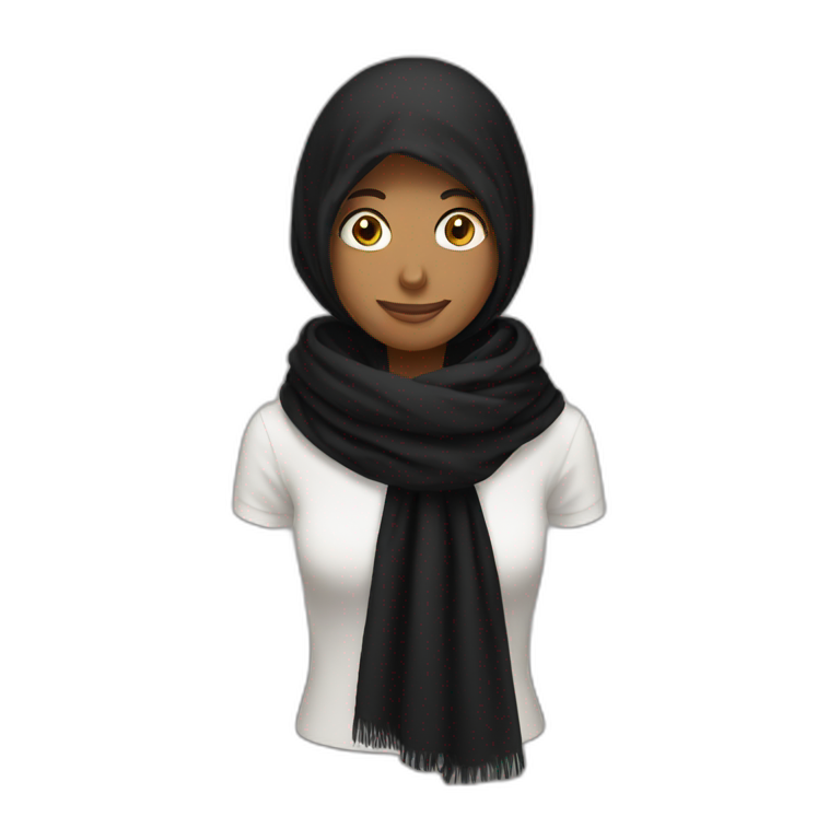 black scarf emoji